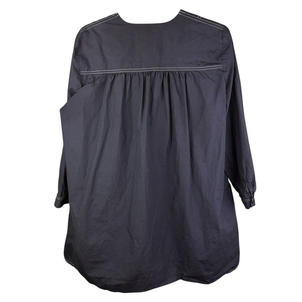 ZARA Mini A-Line Dress Womens Size Large Gray V Neck Pockets - Picture 2 of 3